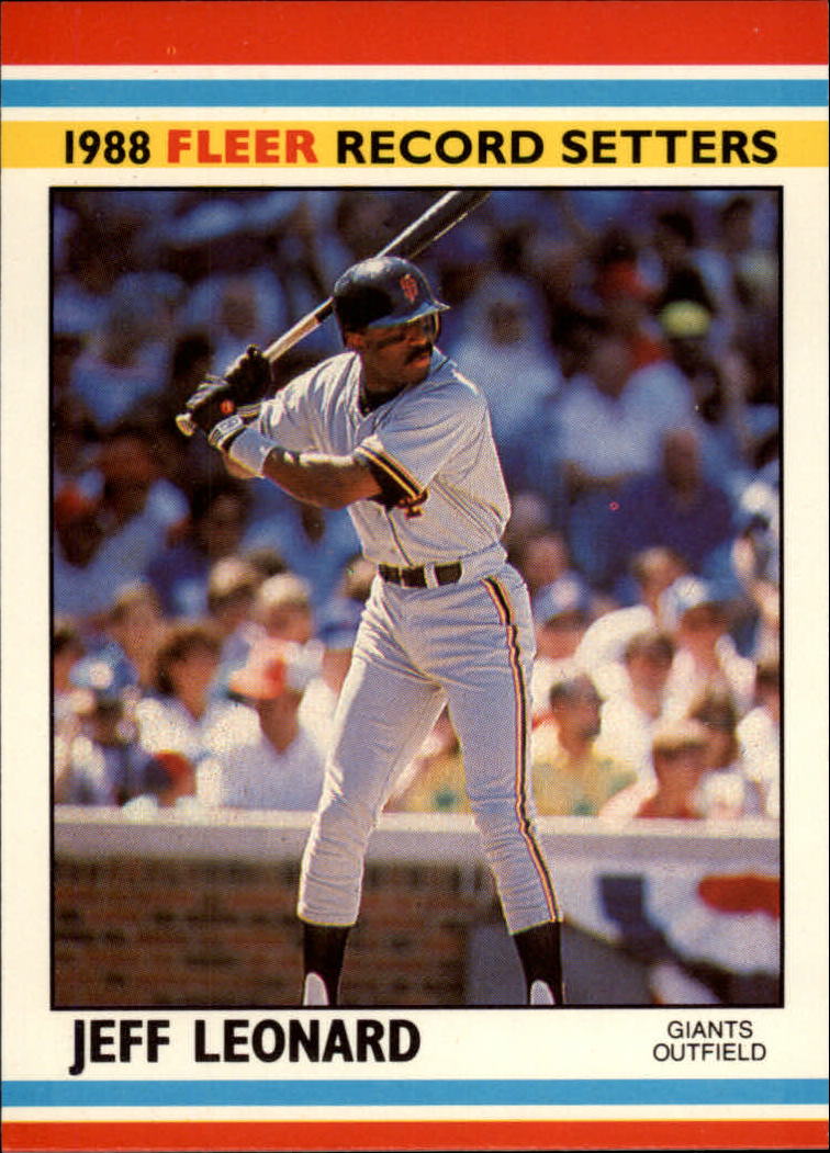 1988 Fleer Record Setters Baseball Cards       023      Jeff Leonard